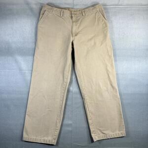 Patagonia Duck Canvas Pants Mens 35 Short Tan Straight Leg Organic Cotton 55560